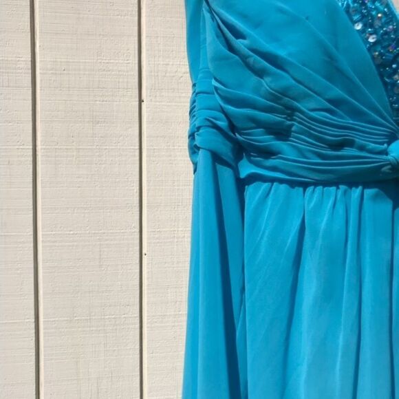 David’s Bridal turquoise formal dress. - Picture 6 of 7